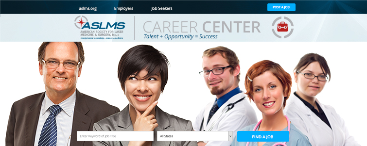 ASLMS Career Center job board homepage